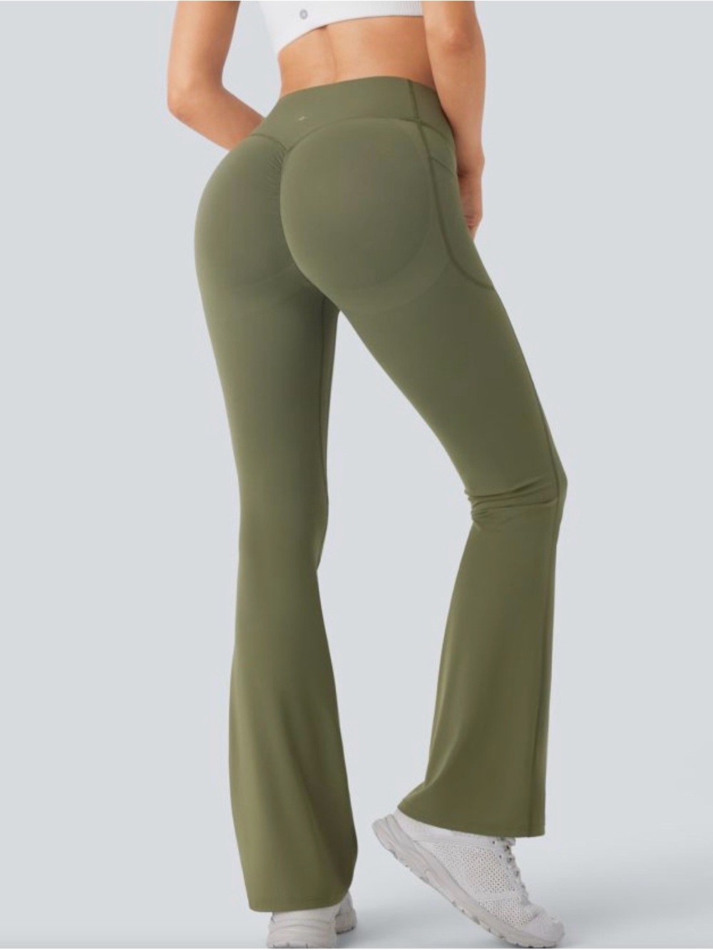Halara UltraSculpt™ High Waisted Scrunch Butt Lifting Leggings Green Large NWT